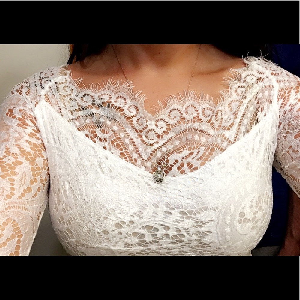 Lace Sleeved Dress